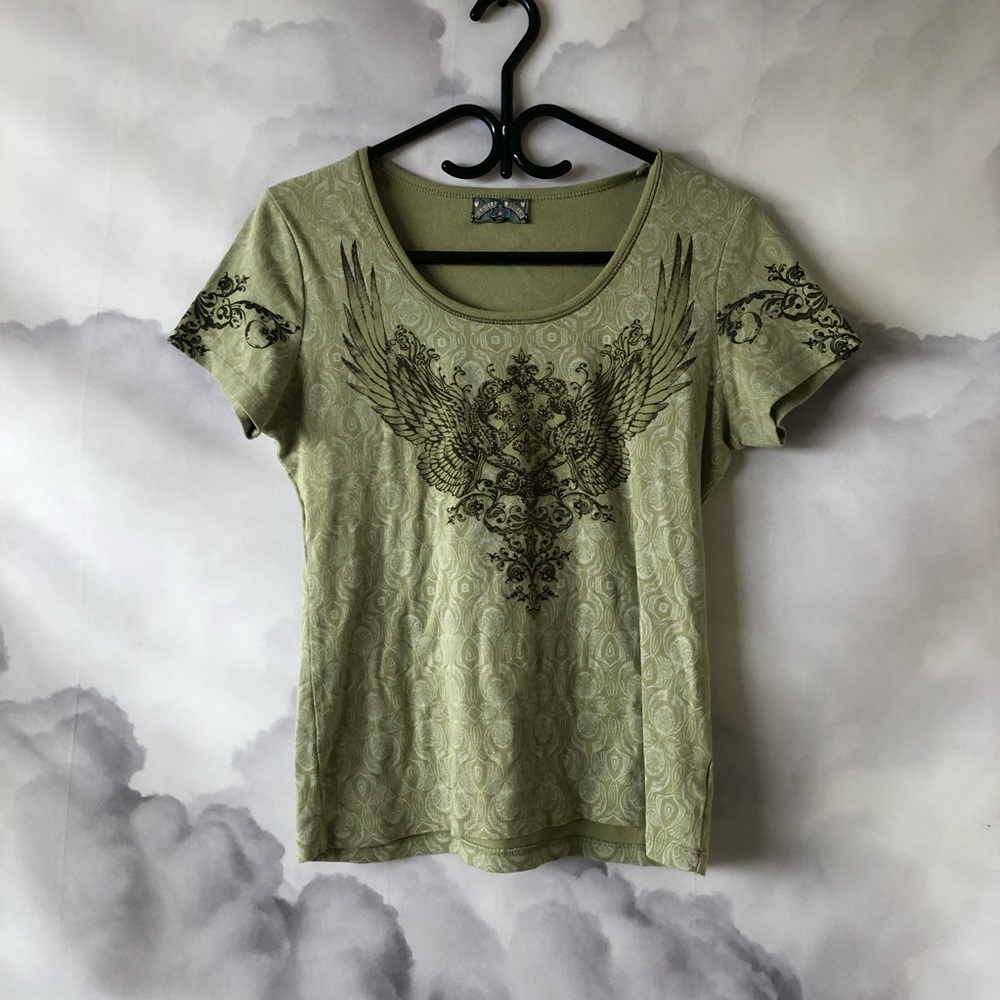 Y2K Round Neck Rhinestone/Detailed top